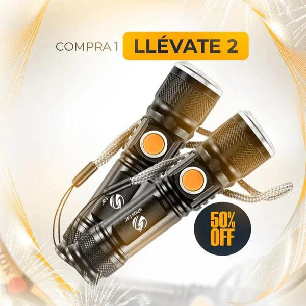 COMPRE 1 Y LLÉVATE 2 - Linterna Táctica TitanioPro USB Tienda Colombia